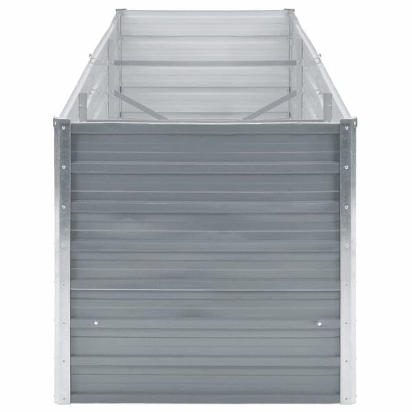 vidaXL szürke horganyzott acél kerti magaságyás 240 x 80 x 77 cm