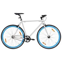 vidaXL fehér és kék örökhajtós kerékpár 700c 55 cm