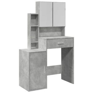 vidaXL betonsz&uuml;rke f&eacute;s&uuml;lk&ouml;dőasztal szekr&eacute;nnyel 80 x 35 x 132 cm