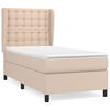 vidaXL cappuccino sz&iacute;nű műbőr rug&oacute;s &aacute;gy matraccal 80 x 200 cm