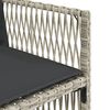 vidaXL 15 r&eacute;szes sz&uuml;rke polyrattan kerti &eacute;tkezőgarnit&uacute;ra p&aacute;rn&aacute;kkal