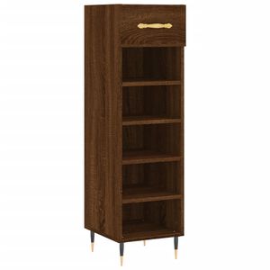 vidaXL barna t&ouml;lgysz&iacute;nű szerelt fa cipősszekr&eacute;ny 30 x 35 x 105 cm