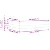 vidaXL Boxrug&oacute;s &aacute;gy matracmal S&ouml;t&eacute;t k&eacute;k 200 x 220 cm sz&ouml;vet