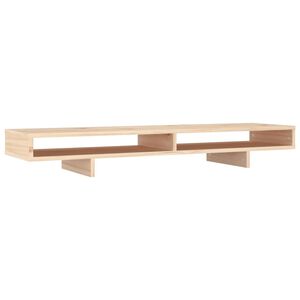 vidaXL t&ouml;m&ouml;r fenyőfa monitor&aacute;llv&aacute;ny 100x27x14 cm