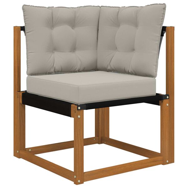 vidaXL K&uuml;lt&eacute;ri kanap&eacute; p&aacute;rna 3 pcs Sz&uuml;rke Poli&eacute;szter