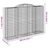 vidaXL 2 db íves horganyzott vas gabion kosár 300x50x200/220 cm
