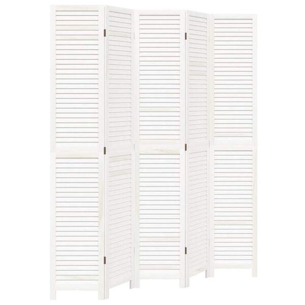 vidaXL 5 paneles feh&eacute;r t&ouml;m&ouml;r cs&aacute;sz&aacute;rfa t&eacute;relv&aacute;laszt&oacute;