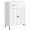 vidaXL Sz&eacute;f fi&oacute;kkal Magasf&eacute;nyű Feh&eacute;r 66 x 34,5 x 90 cm Szerelt Fa