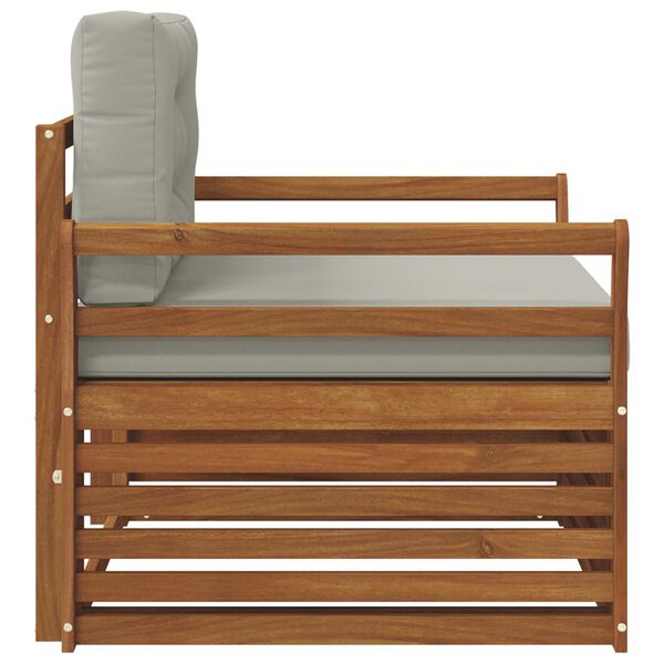 vidaXL K&uuml;lt&eacute;ri kanap&eacute; szett T&ouml;m&ouml;r ak&aacute;cfa &eacute;s poli&eacute;szter Term&eacute;szetes