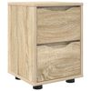 vidaXL &Eacute;jjeli asztal Sonoma t&ouml;lgy 30,5 x 30 x 43 cm Szerelt Fa