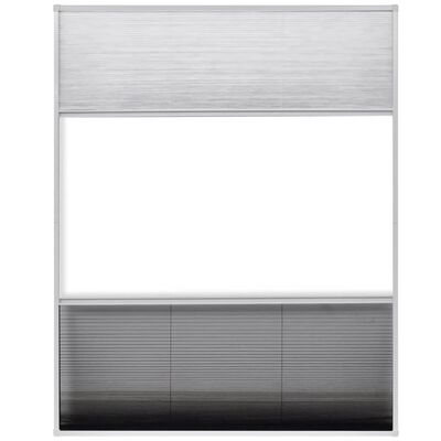 vidaXL pliszé ablak szúnyogháló árnyékolóval alumíniumból 80 x 100 cm