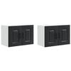 vidaXL Mosogat&oacute;g&eacute;p panel Kalmar 2 pcs Fekete Szerelt Fa