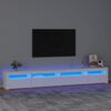 vidaXL feh&eacute;r TV-szekr&eacute;ny LED-l&aacute;mp&aacute;kkal 270x35x40 cm