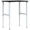 vidaXL s&ouml;t&eacute;tbarna t&ouml;m&ouml;r t&ouml;lgyfa munkapad 80 x 60 x (71,5-98) cm