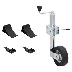 vidaXL ut&aacute;nfut&oacute;-emelő ker&eacute;k osztott bilinccsel &eacute;s &eacute;kekkel 60 mm