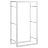 vidaXL rozsdamentes ac&eacute;l tűzifat&aacute;rol&oacute; 50x28x94 cm