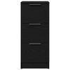 vidaXL Fekete tölgy szekrény Musta tammi 30 x 30 x 70 cm Faanyag