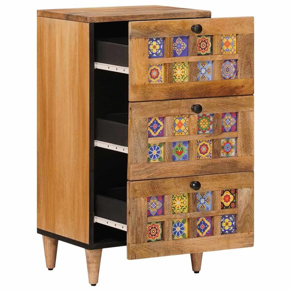 vidaXL Sz&eacute;f fi&oacute;kkal Term&eacute;szetes 40 x 33,5 x 75 cm T&ouml;m&ouml;r Mang&oacute;f&aacute;t