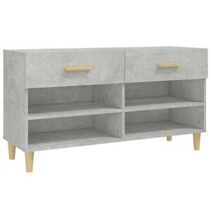 vidaXL betonsz&uuml;rke szerelt fa cipőszekr&eacute;ny 102x35x55 cm