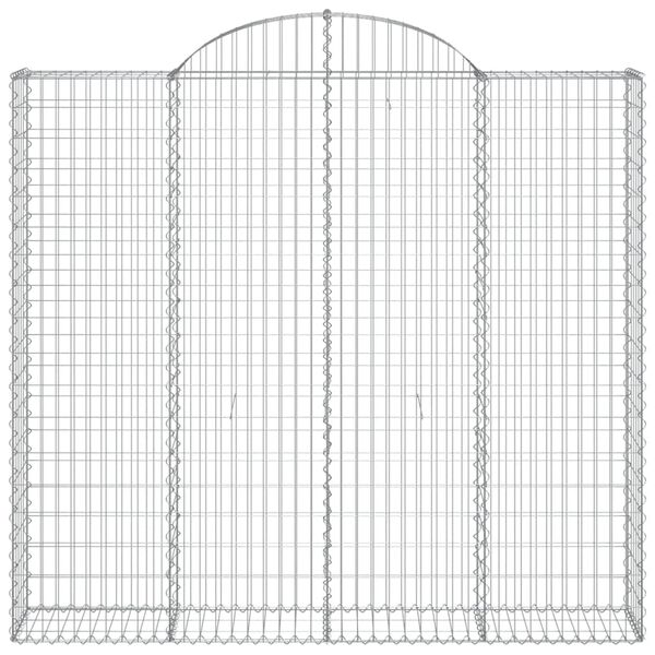 vidaXL 5 db &iacute;ves horganyzott vas gabion kos&aacute;r 200x50x180/200 cm