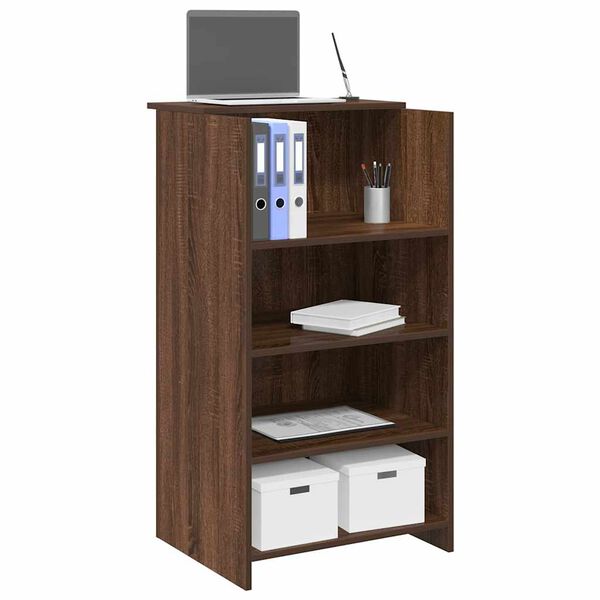 vidaXL recepci&oacute;s pult barna t&ouml;lgy 55x50x103,5 cm szerelt fa