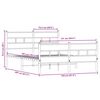 vidaXL sonoma tölgy színű fém ágykeret matrac nélkül 150 x 200 cm