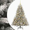 vidaXL Műkar&aacute;csonyfa g&ouml;mbbel 120 cm 150 LED Meleg feh&eacute;r PVC &eacute;s f&eacute;m