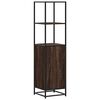vidaXL Magast&aacute;bla barna t&ouml;lgy 35,5x35x139 cm műanyag fa &eacute;s f&eacute;m
