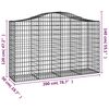 vidaXL 25 db &iacute;ves horganyzott vas gabion kos&aacute;r 200x50x120/140 cm