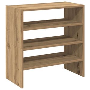 vidaXL 2 db k&eacute;zműves t&ouml;lgy cipőtart&oacute; &aacute;llv&aacute;ny halmozhat&oacute; 60x30x30,5 cm