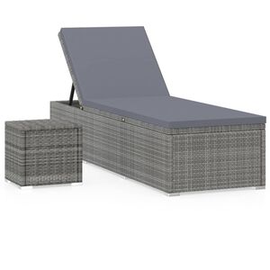 vidaXL sz&uuml;rke polyrattan napoz&oacute;&aacute;gy p&aacute;rn&aacute;val &eacute;s te&aacute;z&oacute;asztallal