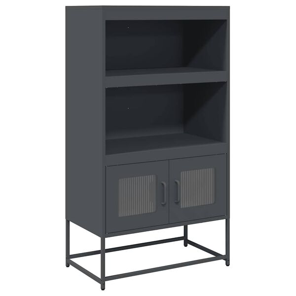 vidaXL Highboard antracit 68x39x123 cm Acél