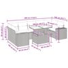 vidaXL 8 részes szürke polyrattan akácfa kerti ülőgarnitúra párnákkal