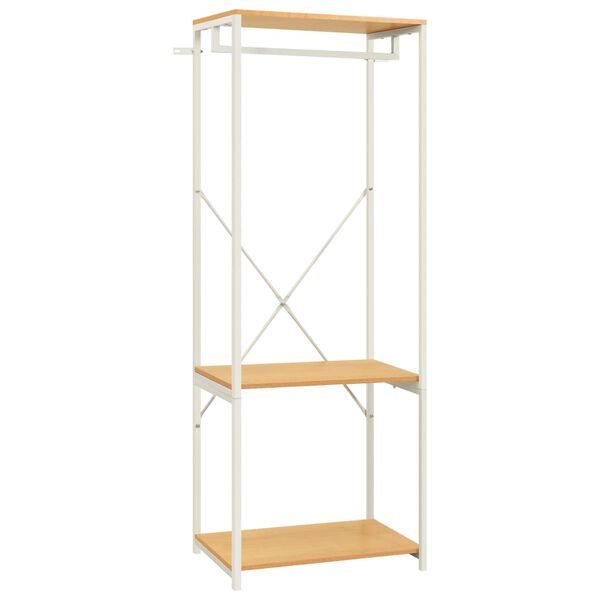 vidaXL fehér, tölgyszínű fém és forgácslap szekrény 60x40x167 cm