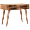 vidaXL K&eacute;zműves Asztal T&ouml;k&eacute;letes T&ouml;m&ouml;r Teak Barna 100 x 48 x 76 cm