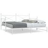 vidaXL Daybed with Trundle without Mattress White 107x203 cm acél