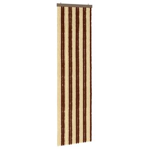 vidaXL Rovar F&uuml;gg&ouml;ny Chenille Barna &eacute;s B&eacute;zs 56 x 200 cm 100% PP