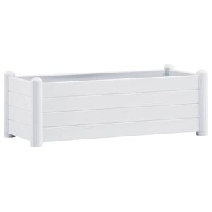 vidaXL feh&eacute;r kerti PP magas&aacute;gy&aacute;s 100 x 43 x 35 cm