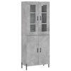vidaXL betonsz&uuml;rke szerelt fa magasszekr&eacute;ny 69,5 x 34 x 180 cm