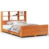 vidaXL viaszbarna t&ouml;m&ouml;r fenyőfa &aacute;gy matrac n&eacute;lk&uuml;l 150 x 200 cm