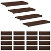vidaXL L&eacute;pcsőszőnyegek 20 db 80 x 25 x 2 cm S&ouml;t&eacute;t Barna T&ouml;m&ouml;r b&uuml;kkfa