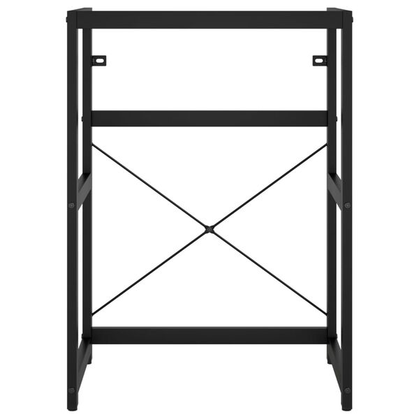 vidaXL fekete vas f&uuml;rdőszobai mosd&oacute;kagyl&oacute;keret 59 x 38 x 83 cm