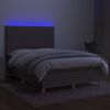 vidaXL t&oacute;psz&iacute;nű sz&ouml;vet rug&oacute;s &eacute;s LED-es &aacute;gy matraccal 140x190cm