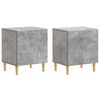 vidaXL &Eacute;jjeli asztal 2 db Betonsz&uuml;rke 43 x 34,5 x 50 cm Szerelt Fa