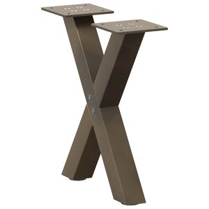 vidaXL 2 db X alak&uacute; nat&uacute;r ac&eacute;l doh&aacute;nyz&oacute;asztal l&aacute;b 30x(30-31) cm