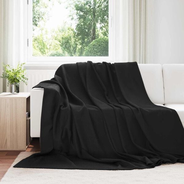 vidaXL Takar&oacute;k 24 pcs Fekete 240 x 220 cm Gyapj&uacute;