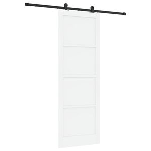 vidaXL Cs&uacute;sz&oacute; ajt&oacute; Feh&eacute;r &eacute;s Fekete 83 x 232 cm T&ouml;m&ouml;r Fenyőfa