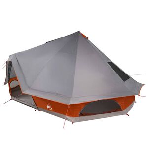 vidaXL Tipi s&aacute;tor 10 szem&eacute;lyes Sz&uuml;rke &eacute;s narancs taft