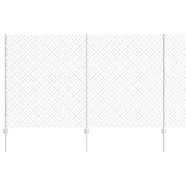 vidaXL Ker&iacute;t&eacute;s oszlopokkal Ez&uuml;st 1,4 x 10 m Ac&eacute;l