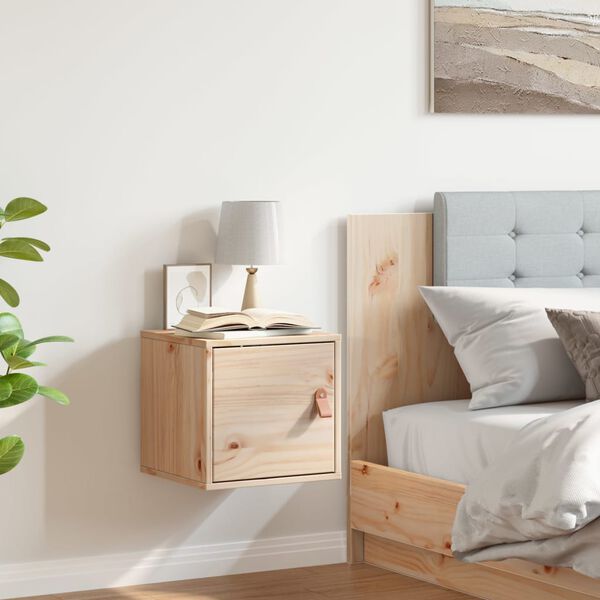 vidaXL t&ouml;m&ouml;r fenyőfa faliszekr&eacute;ny 31,5 x 30 x 30 cm